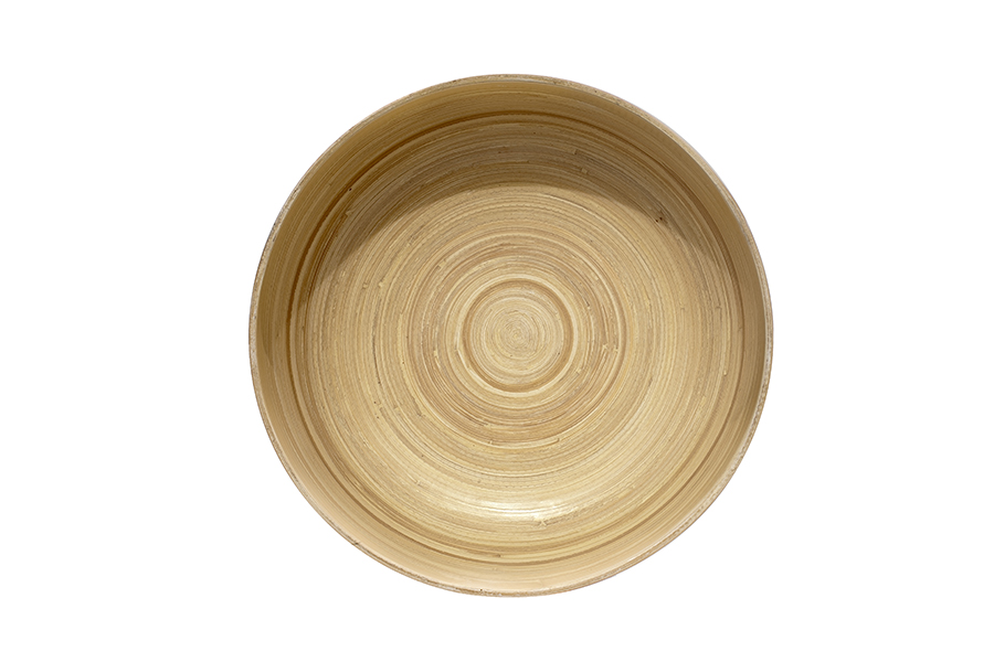 Travessa de Bambu Natural Cereja Brilhante 25x8 cm para Buffet