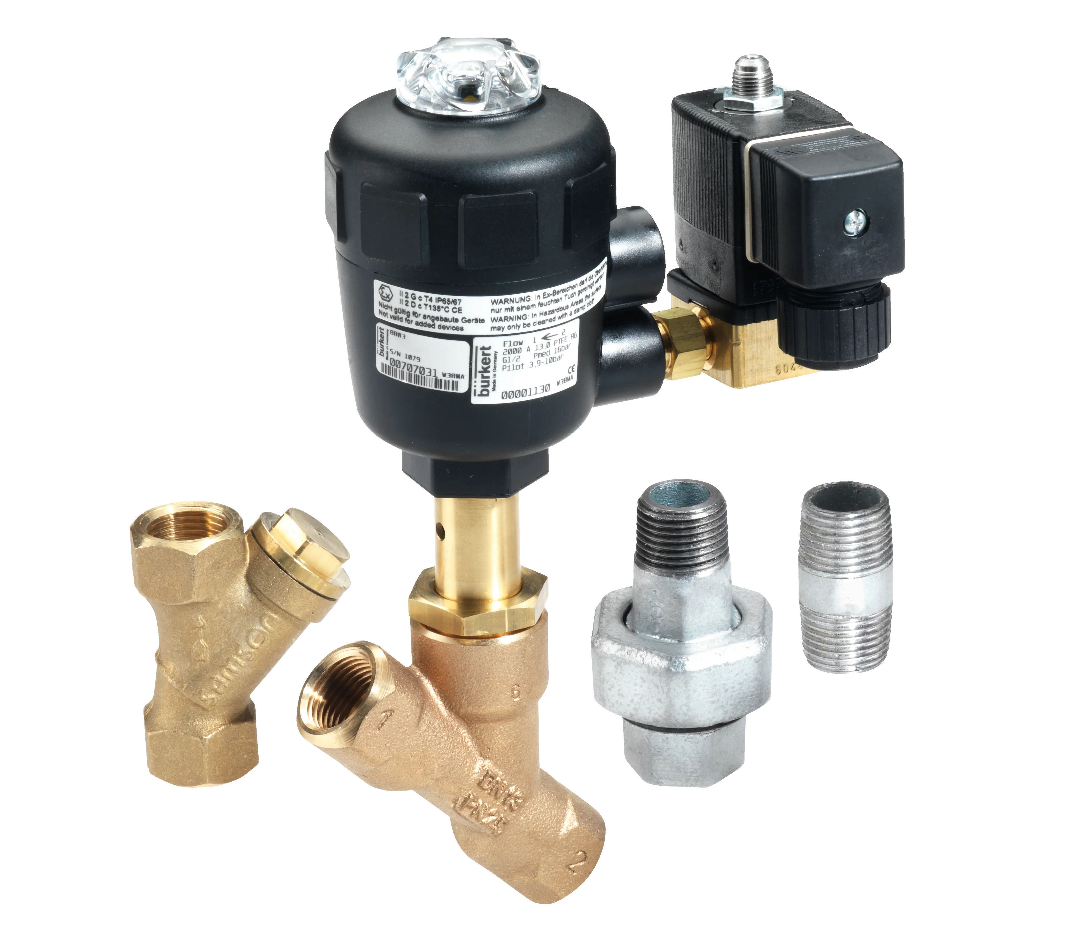 Válvula de Vapor Pneumática 1/2'' para Máquinas de Lavandaria