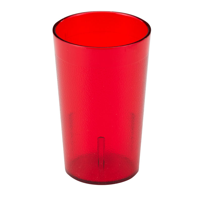 Vaso Reutilizável SAN 70x111 mm Vermelho para Serviço de Mesa