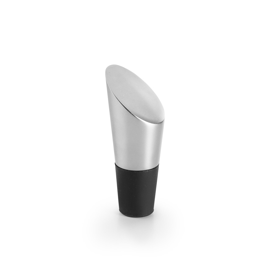 Vedante de Vinho Prateado para Garrafas — Metal e Silicone