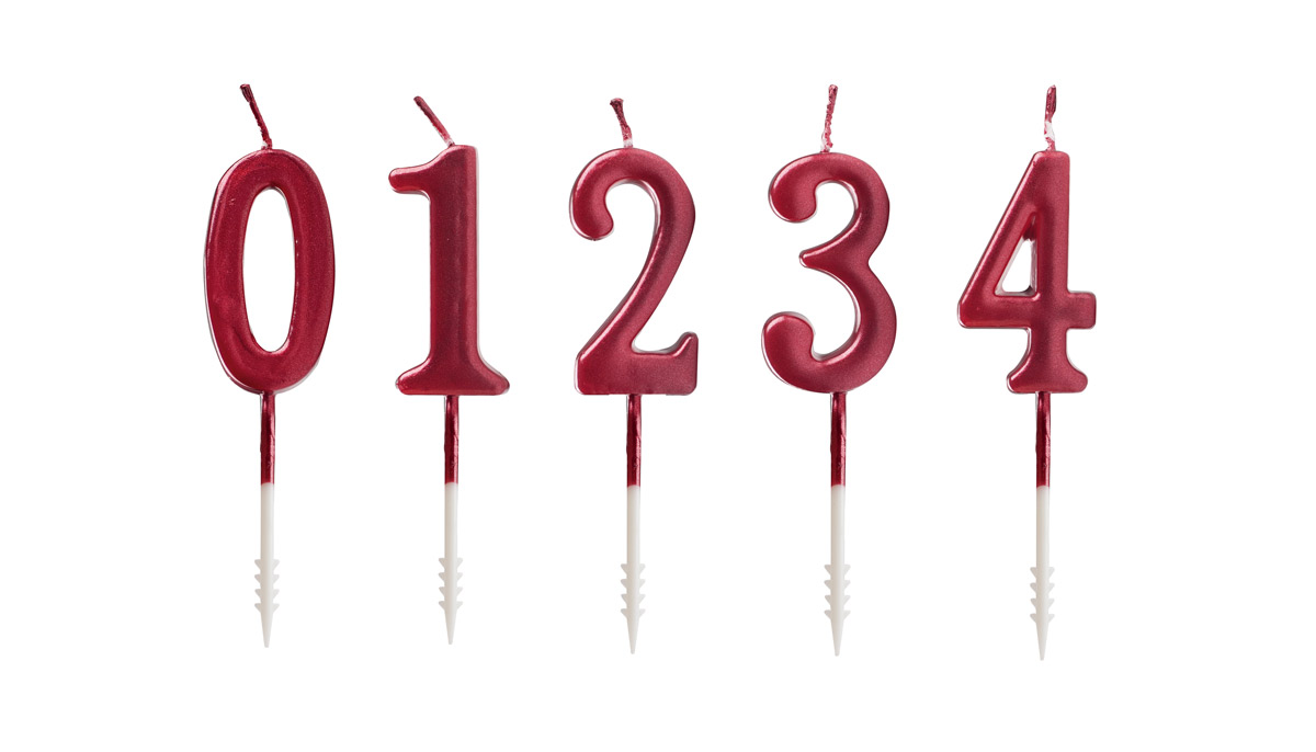 Vela de Aniversário Número 4 para Bolos e Celebrações