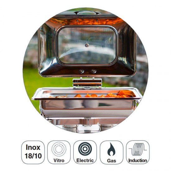 Corpo Chafing Dish Luxe Gastronorm Em Inox, 1/2