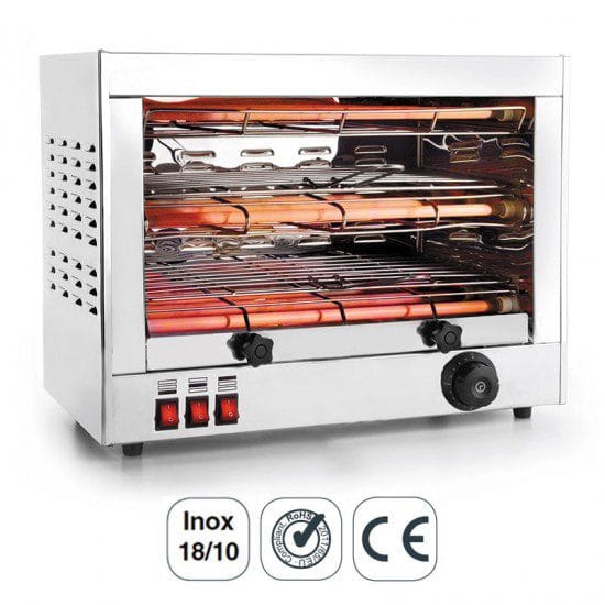 Torradeira Elétrica Horizontal 2 níveis 6 Lâmpadas