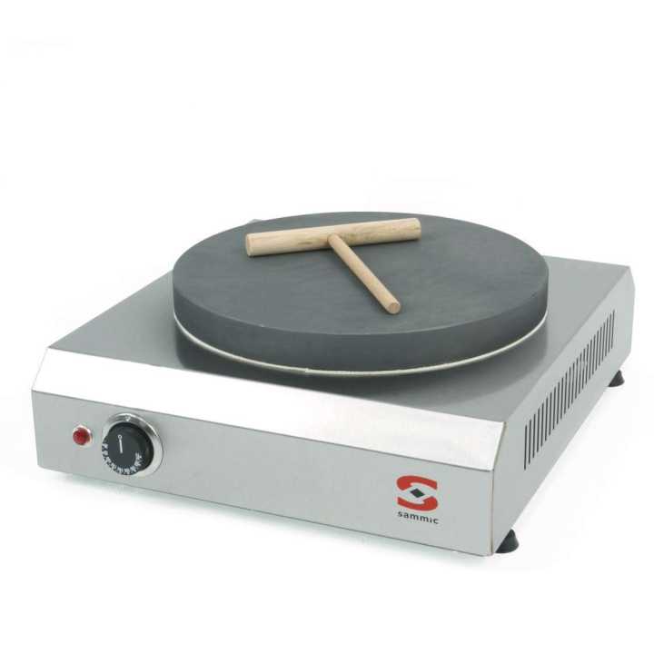 Máquina de Crepes Elétrica Profissional 1 Placa Ø350mm 2200W