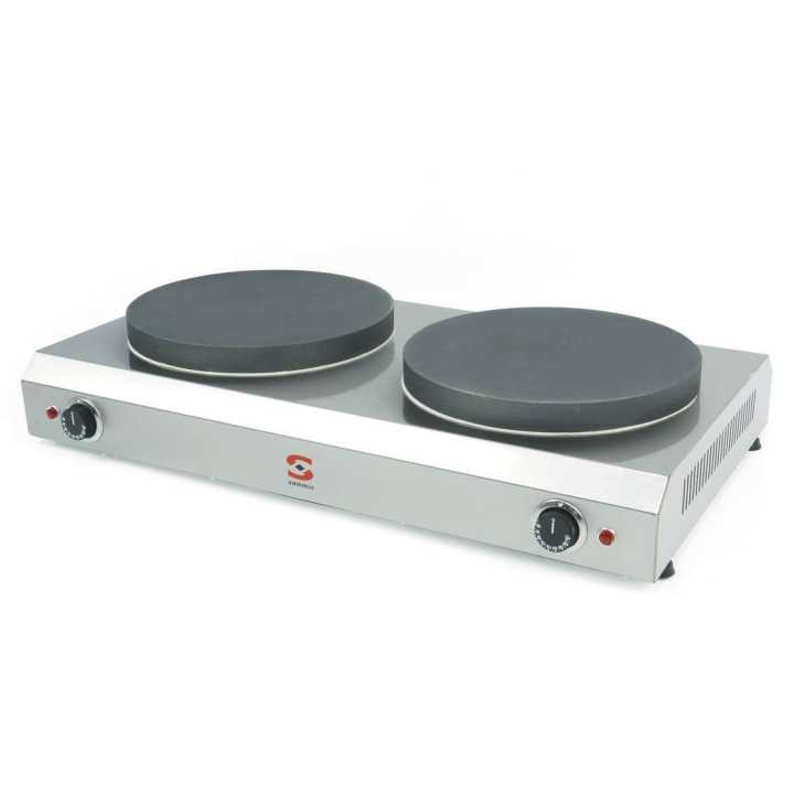 Máquina de Crepes Elétrica Dupla 350mm - 4400W