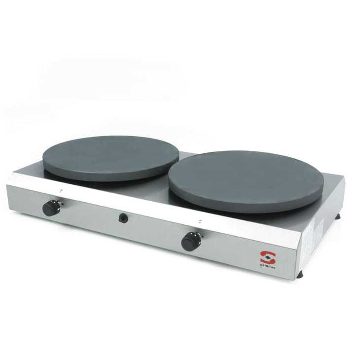 Máquina de Crepes a Gás com Placa Dupla 2 x 400 mm