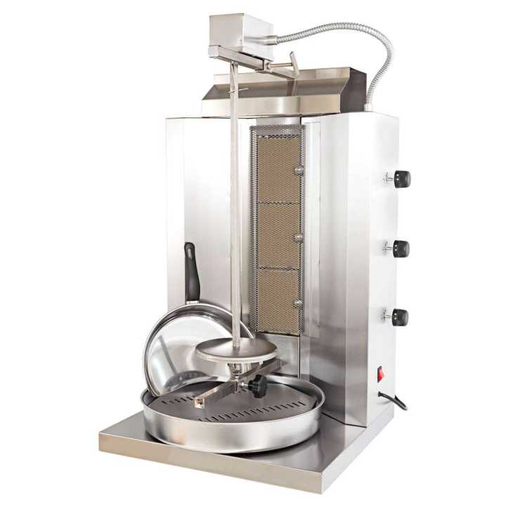 Assador Gyros Vertical 3 Queimadores – 20 kg Carga