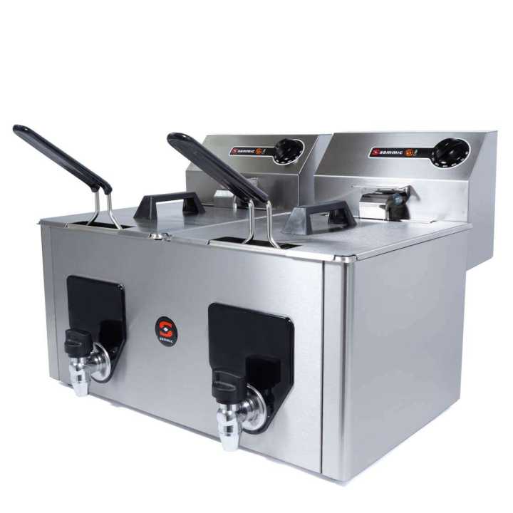 Fritadeira Elétrica Dupla 16L Profissional com Zona Fria