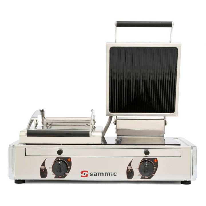 Grelhador Vitrocerâmico Duplo Liso/Canelado 3400W