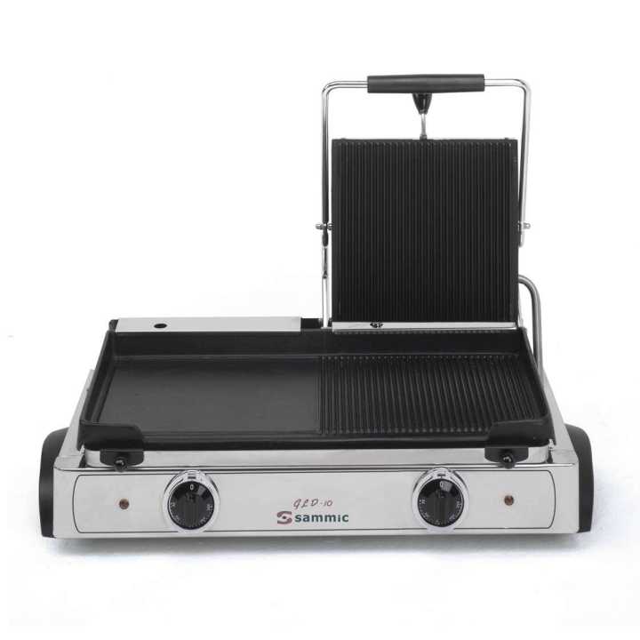 Grelhador Elétrico 2900W 55x24,5cm 1/2 Liso 1/2 Canelado