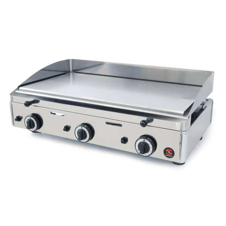 Plancha a Gás 3 Queimadores Cromada 755x400 mm