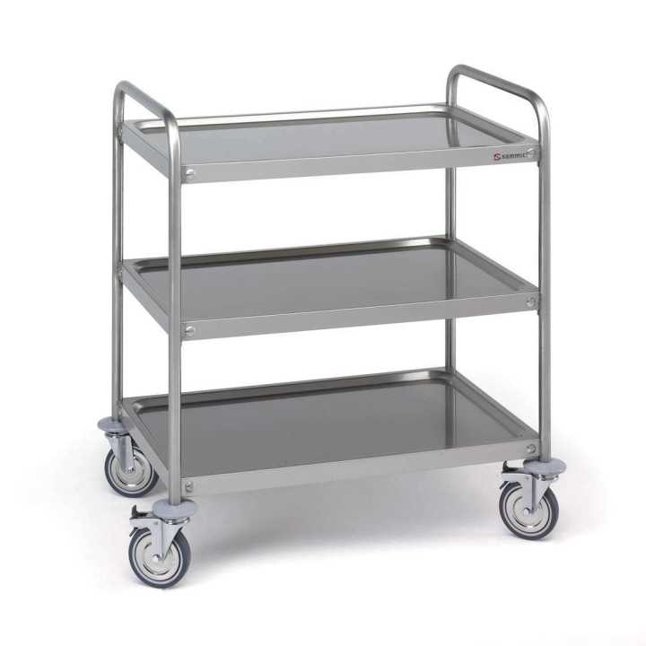 Carro de Serviço Inox 3 Prateleiras - 1000x600 mm