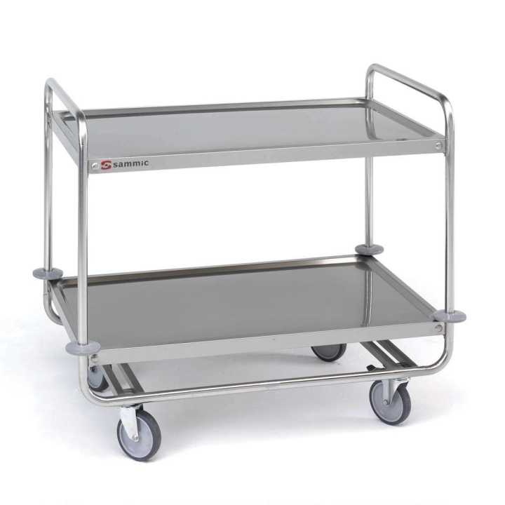 Carro de Serviço Inox Reforçado 2 Prateleiras - 1000x600 mm