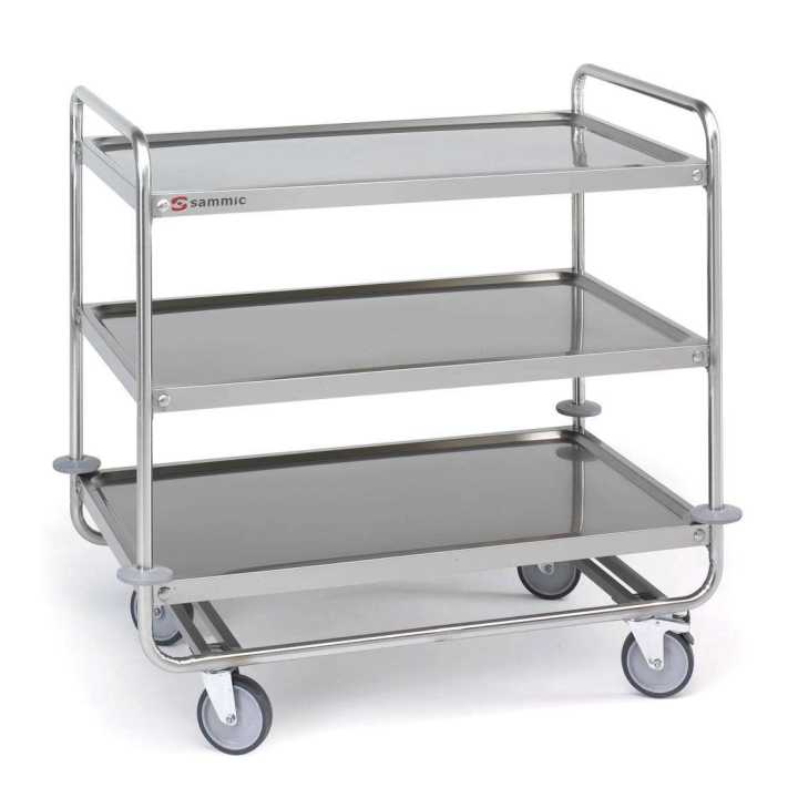 Carro de Serviço Inox Reforçado 3 Prateleiras - 1000x600 mm