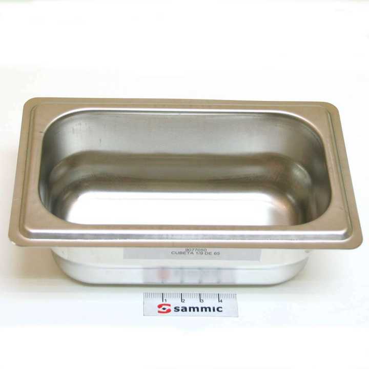 Cuvete Gastronorm 1/9 Inox 65mm de Profundidade - 0,5 Litros