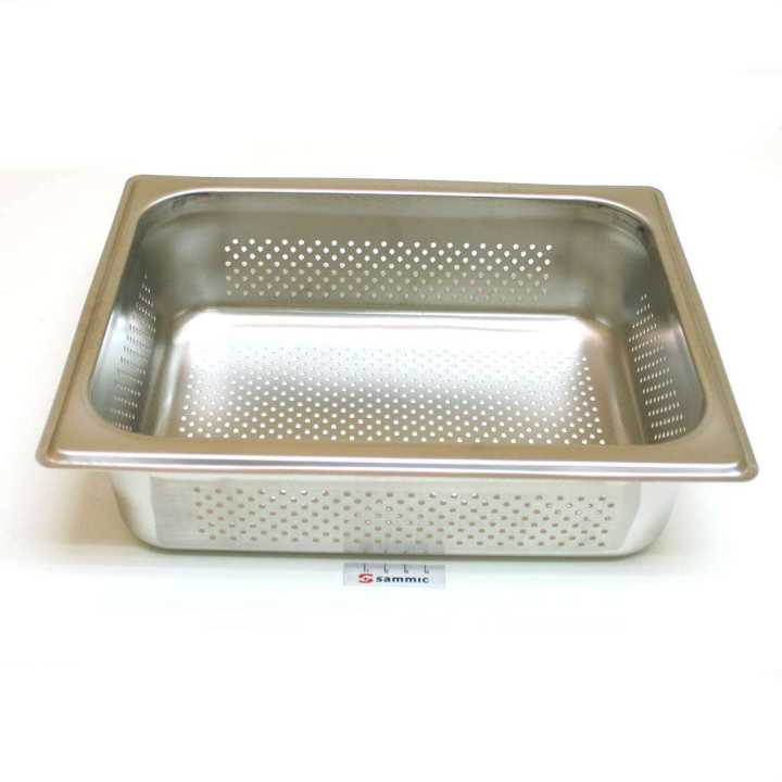 Cuvete Gastronorm perfurada GN 2/1, 65 mm profundidade – 19 Litros