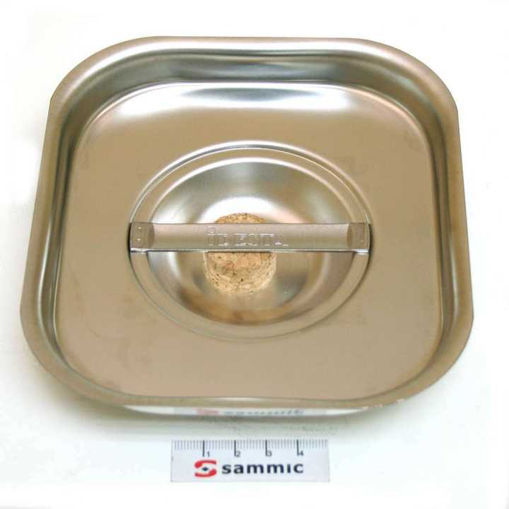 Tampa Gastronorm GN 1/6 Inox 18/10 para Contentores 176x162 mm