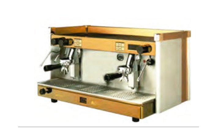 Máquina de Café Espresso Profissional 2 Grupos Eletrónica 230V