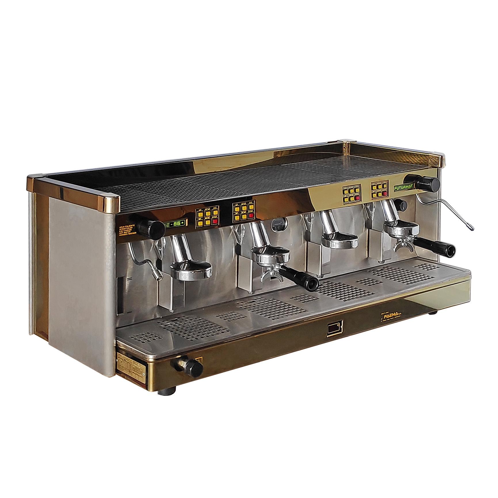 Máquina de Café Espresso Profissional 4 Grupos 230V