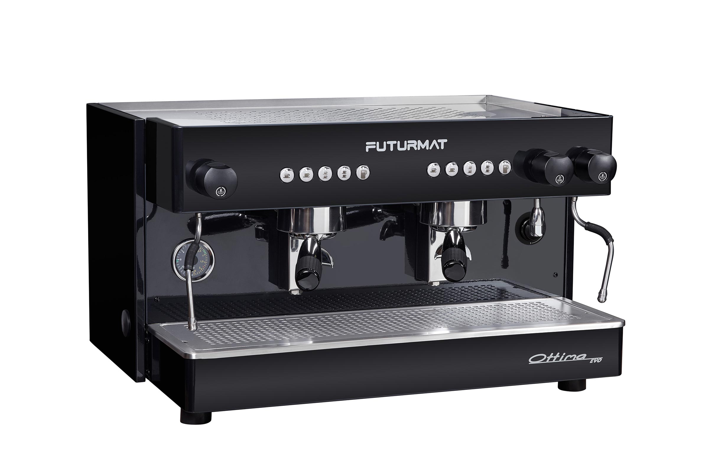 Máquina de Café Espresso Profissional 2 Grupos Preta 11L