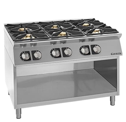 FOGÃO A GÁS DE 6 BOCAS SEM FORNO GIORIK