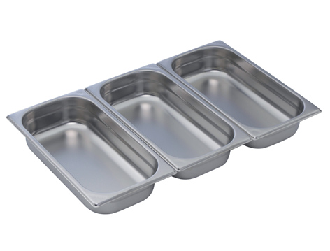 Tabuleiro Gastronorm 1/3 em Inox com 150mm de Altura