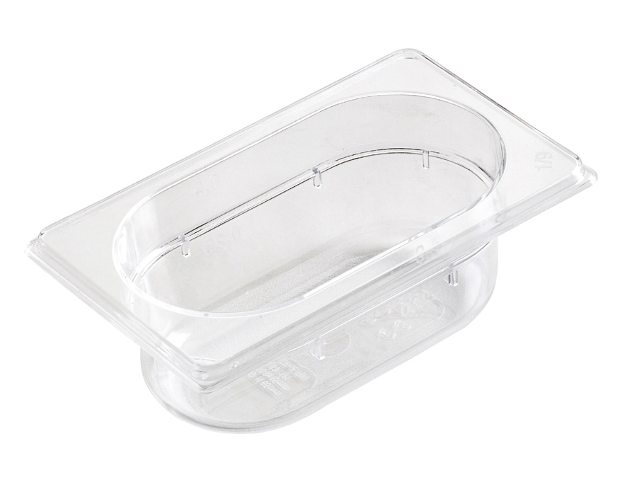 Tabuleiro Gastronorm 1/9 Policarbonato - 0,8 L, 100 mm Altura