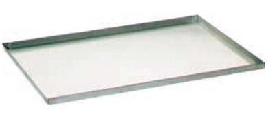 Tabuleiro Plano em Aço Inox 60x40 cm, 10 cm Altura