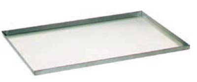 Tabuleiro Plano em Aço Inoxidável 75x45x4 cm para Uso Profissional