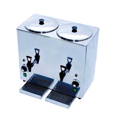 Termo de Leite Elétrico Duplo 5+5L - 0-85ºC para HORECA
