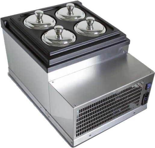 Vitrine Refrigerada para Gelados -25ºC, 4 Cubas, 495x706x400 mm