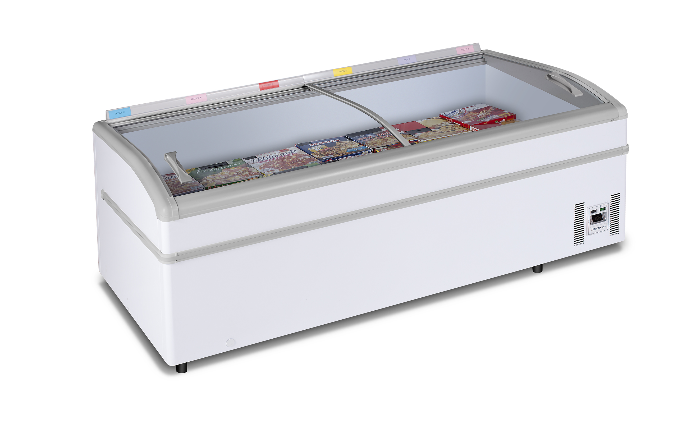 Expositor Congelador Profundo 200 cm com Descongelação Automática Evaporativa