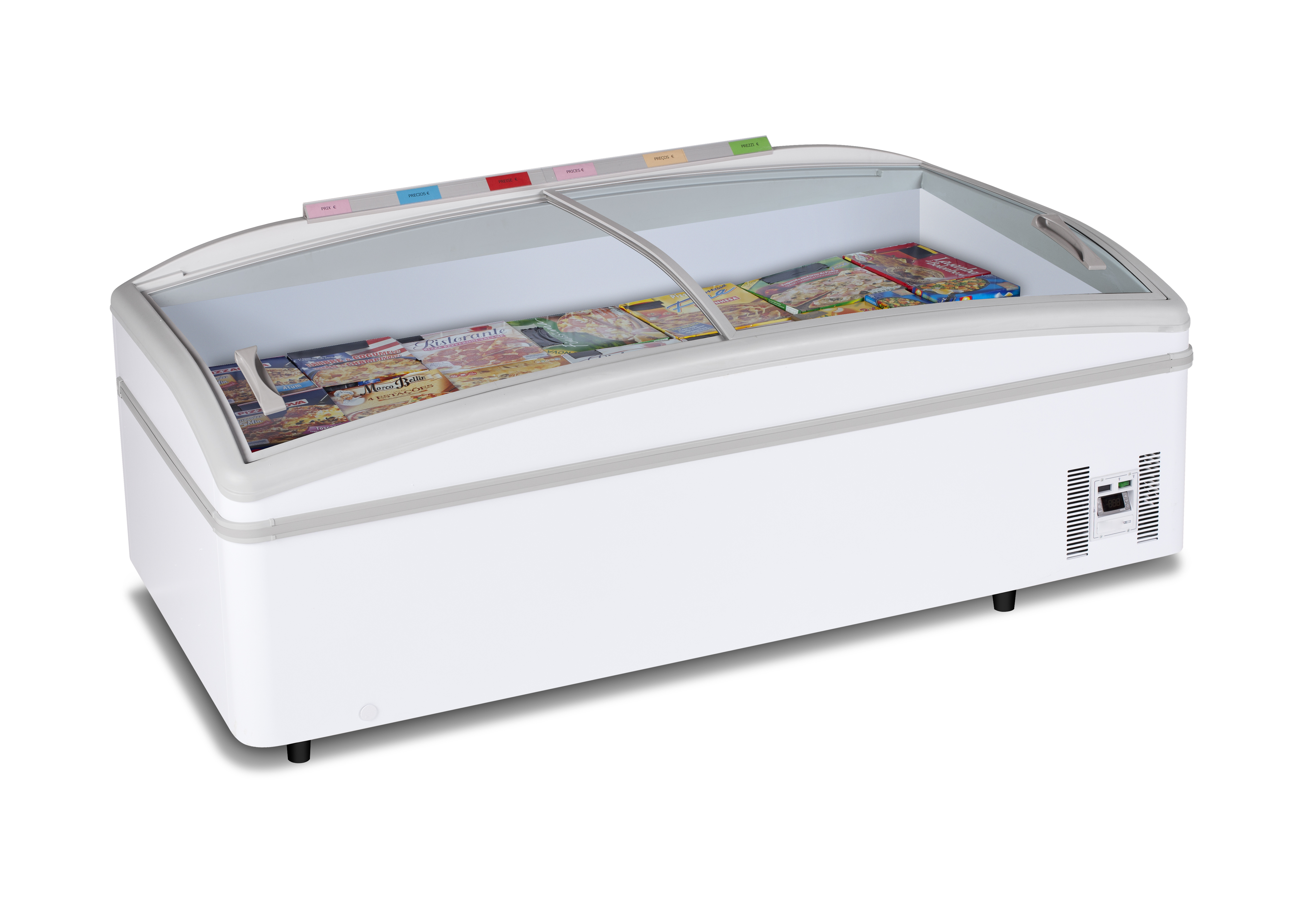 Expositor Congelador Horizontal Duas Tampas Descongelação Automática