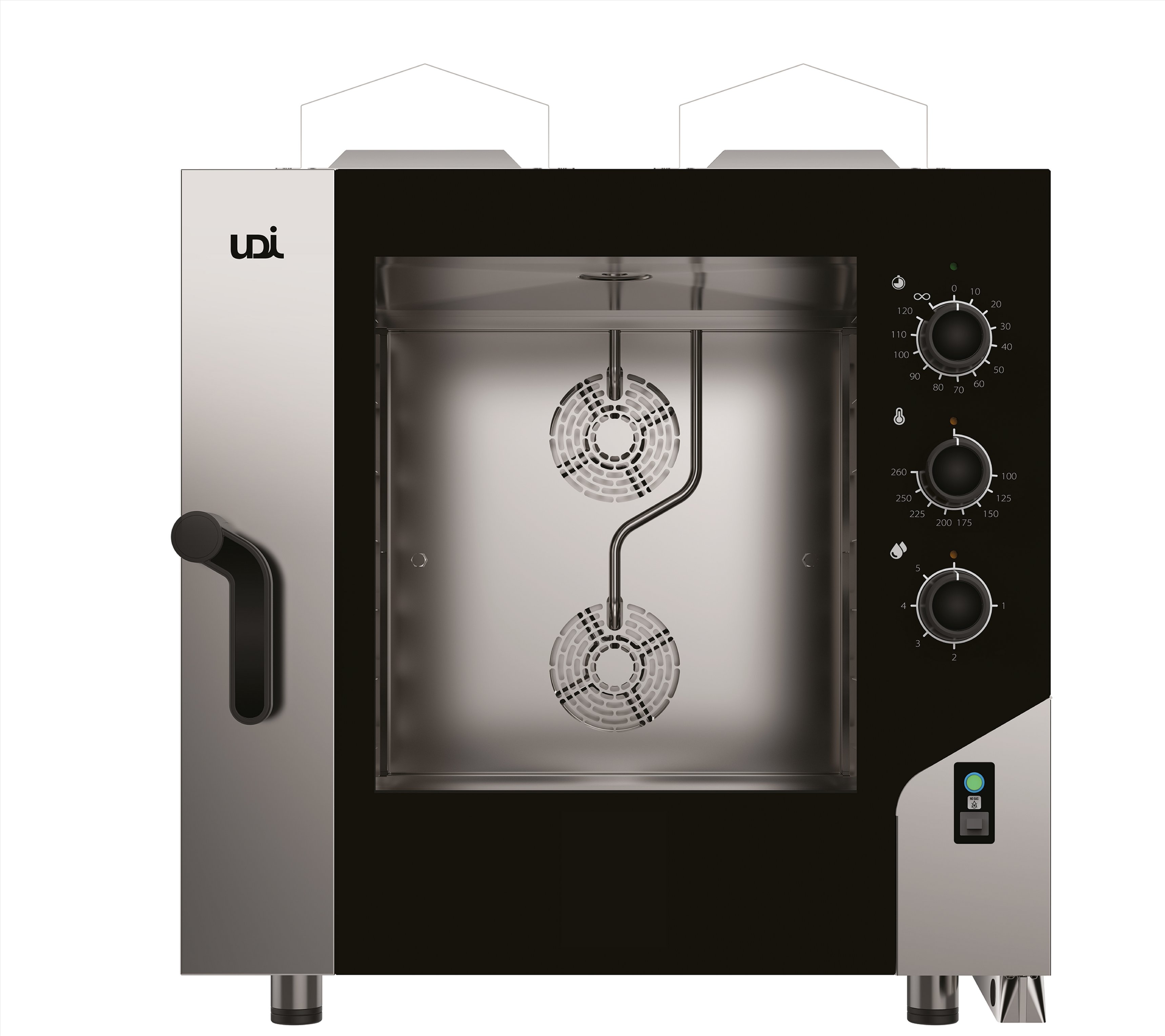Forno a Gás Combinado 6 GN1/1 ou 40x60, Vapor Direto Mecânico