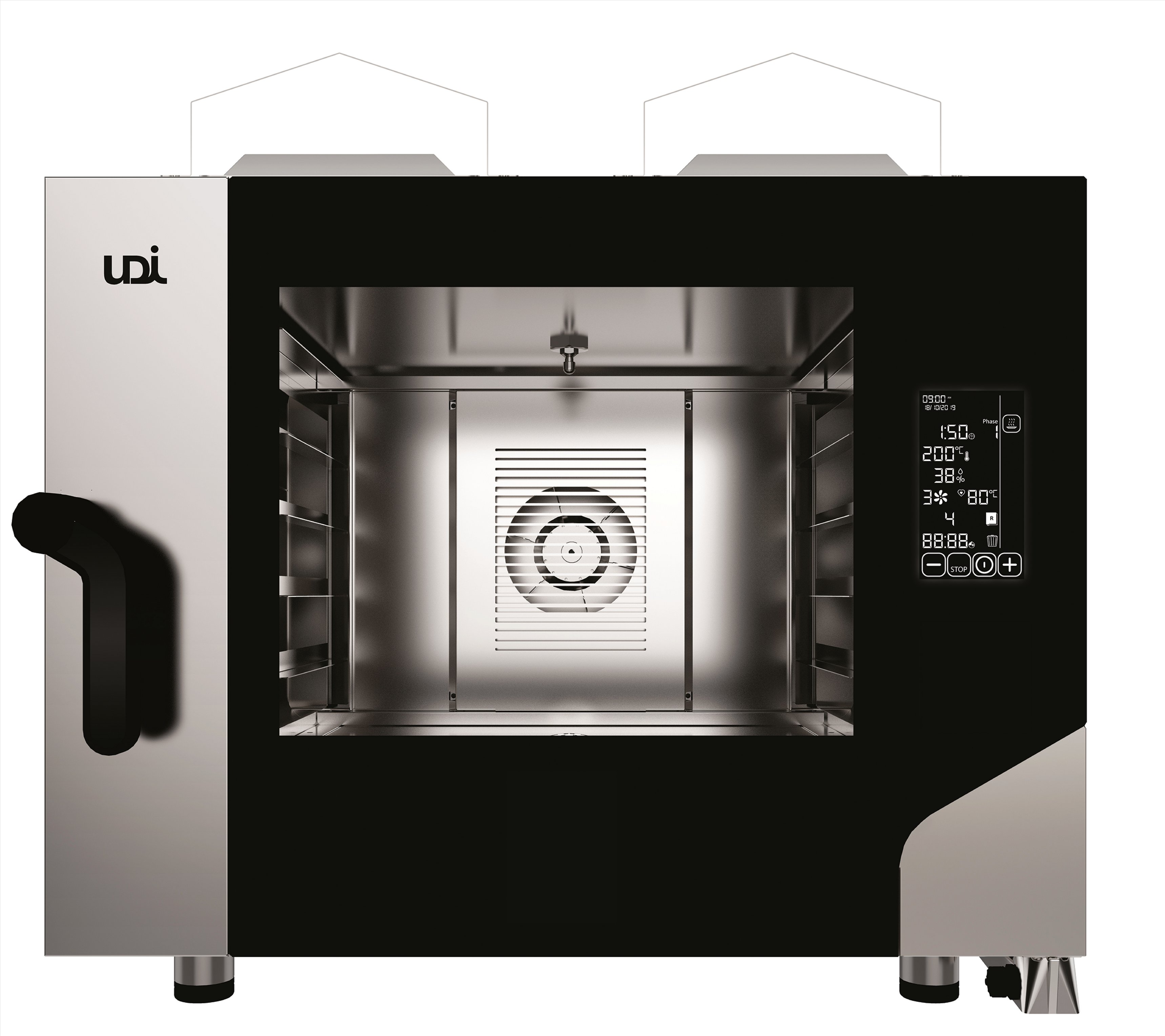 Forno Combinado a Gás 4 Tabuleiros GN 1/1 ou 40x60, Touch Digital