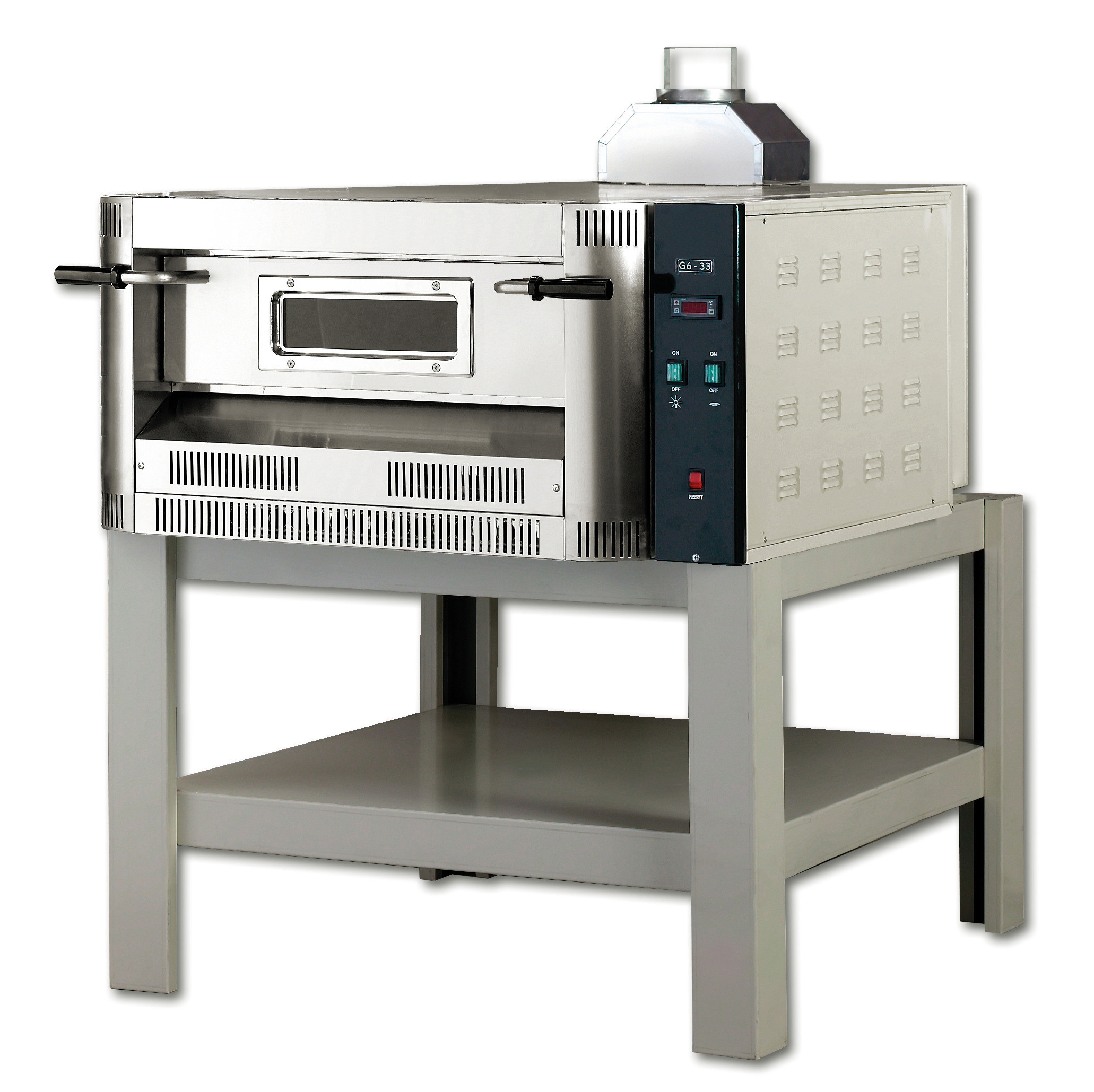 Forno a Gás para Pizza Profissional - 4 Pizzas (330mm) / 1 Pizza (450mm)