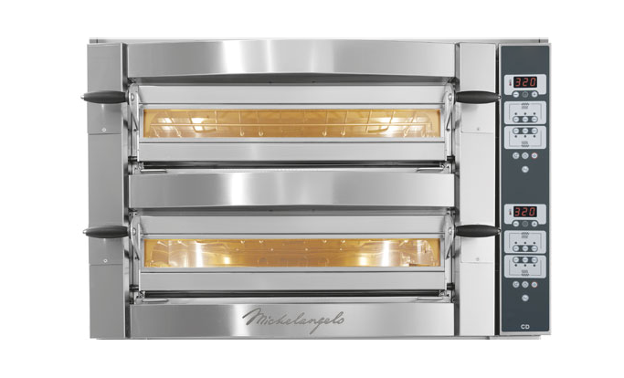 Forno de Pizza Elétrico 6+6 Pizzas 300mm Dupla Câmara Eletromecânico
