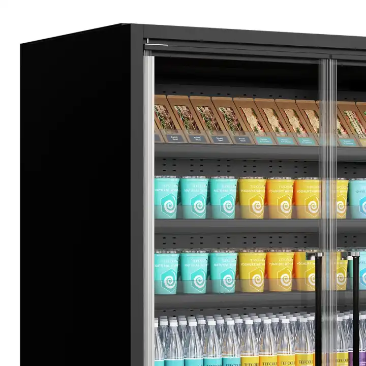 Frigorífico de parede para supermercado  Galaxy+ GP10FGD Black