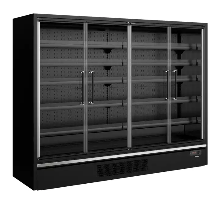 Frigorífico de parede para supermercado  Galaxy+ GP26FGD Black