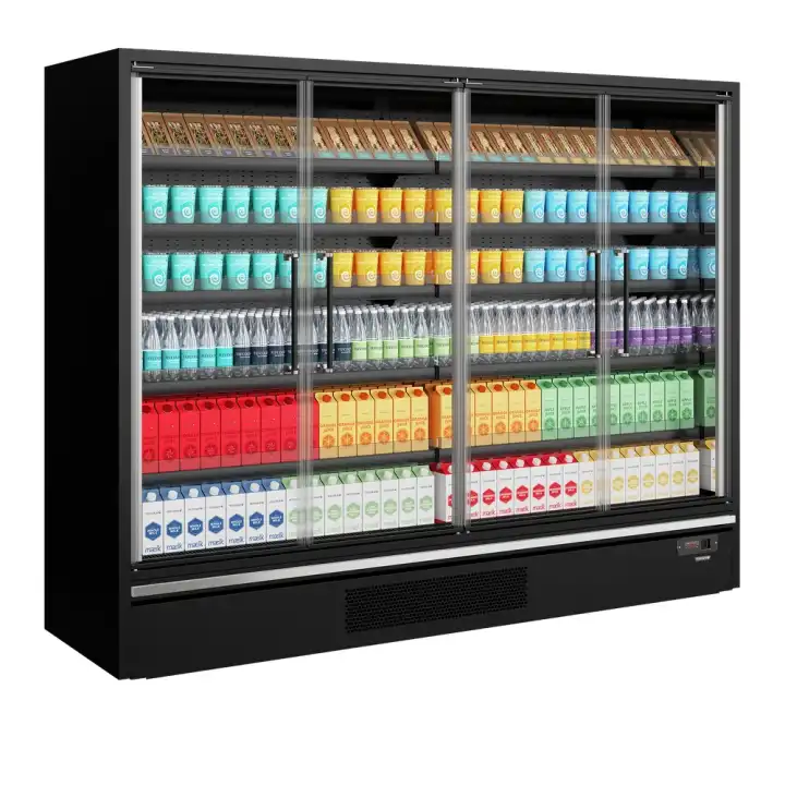 Frigorífico de parede para supermercado  Galaxy+ GP26FGD Black