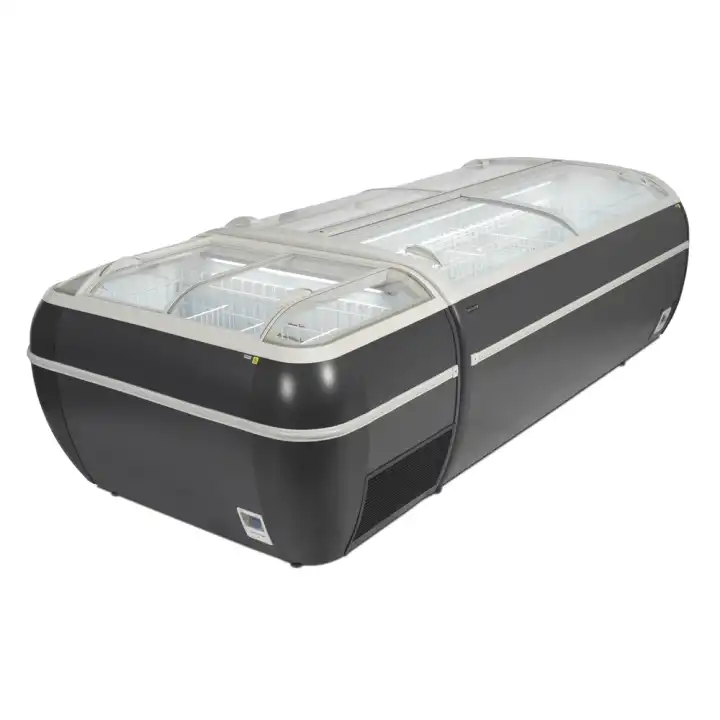 Ilha de supermercado bitemperatura cor antracite  TWIN HEAD A-CF
