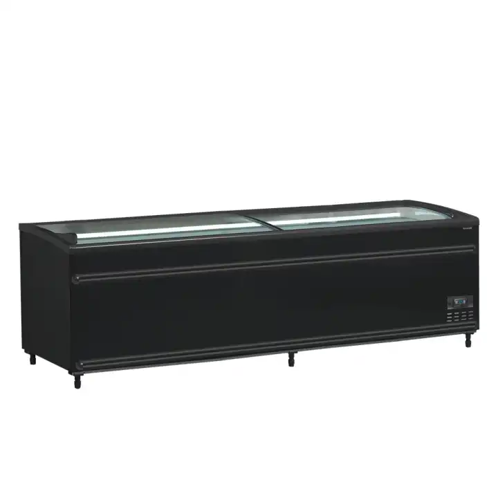 Ilha de supermercado com bitemperatura cor preta  SFI250B-CF VS