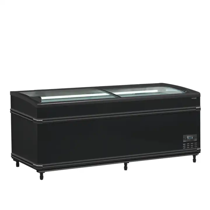 Ilha de supermercado preto Bitemperatura  SFI185B HC-CF VS
