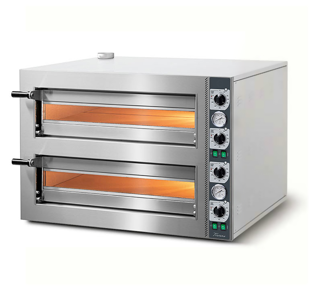 Fornos de Pizza Elétrico Profissional 4+4 Pizzas Ø250mm