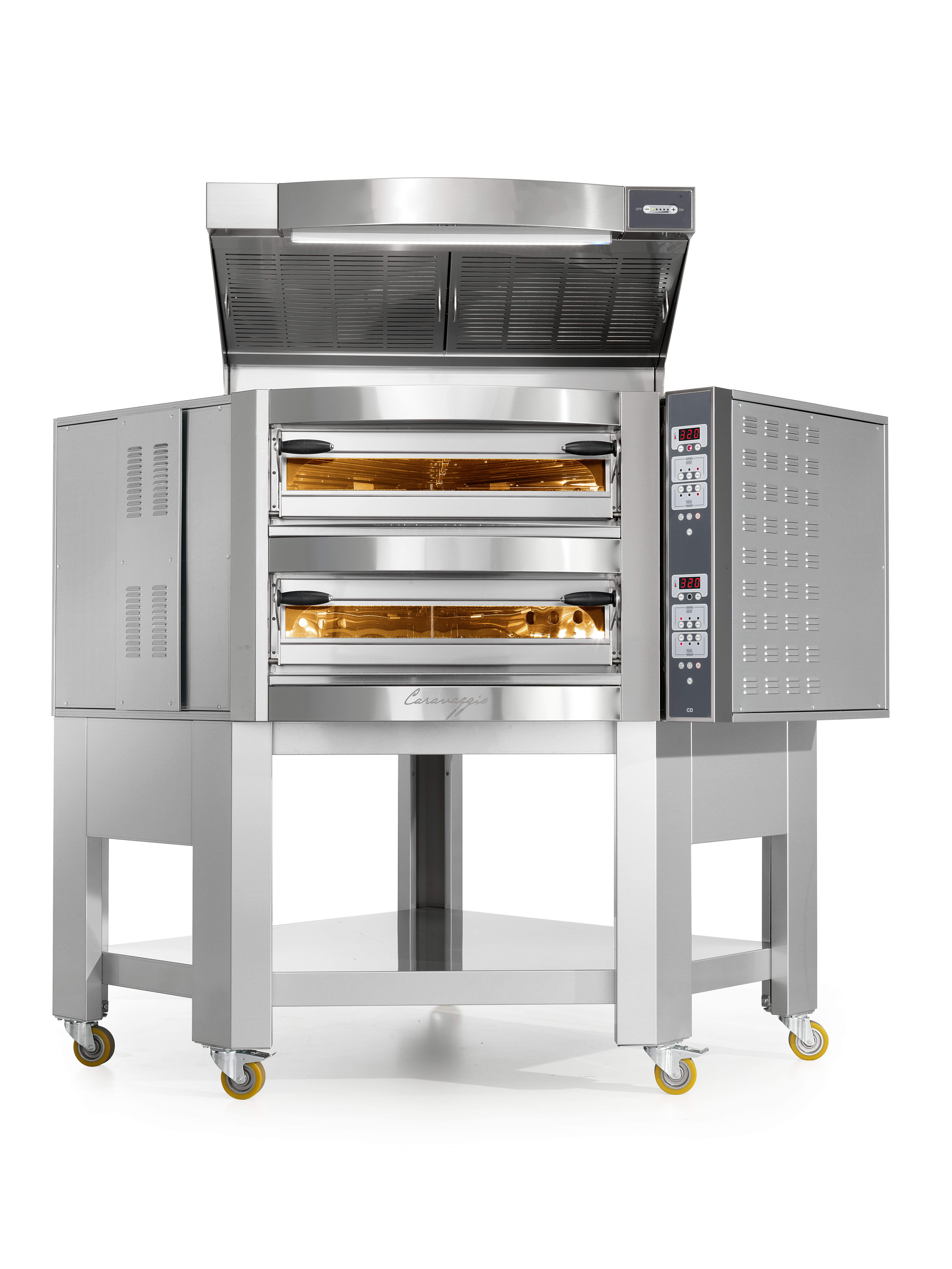 Forno de Pizzas Elétrico Digital 8+8 (350mm) – 1600x1680x960mm