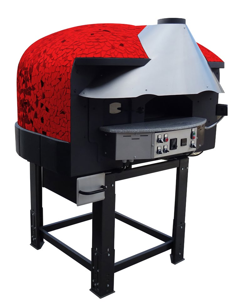 Forno Profissional para Pizzas a Gás/Lenha Rotativo 4 Pizzas (Ø30cm)