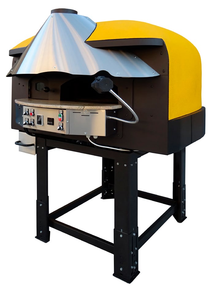 Forno Profissional Rotativo para Pizza, Gás/Lenha, 60 Pizzas/h