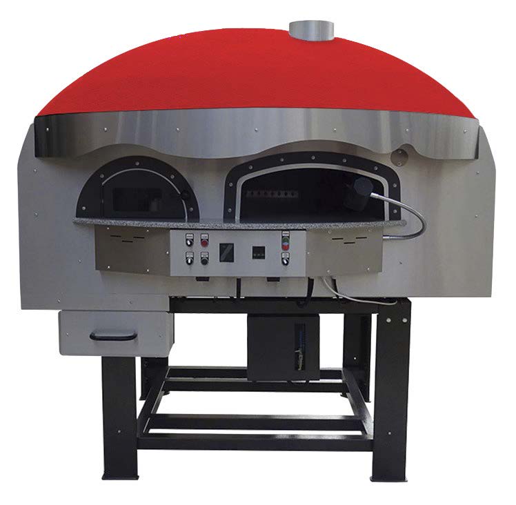 Forno Rotativo de Pizza a Gás/Lenha 135 Pizzas/h, 26 kW