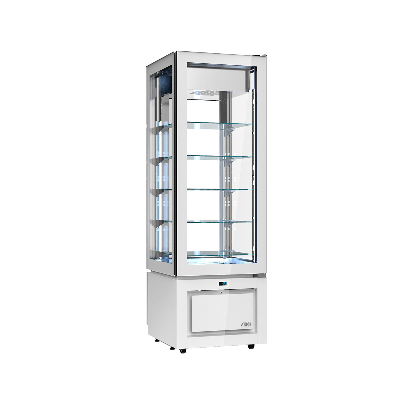 Vitrine Combinada Luxor Slim Branca 600mm -22º/+5ºC Refrigeração Ventilada