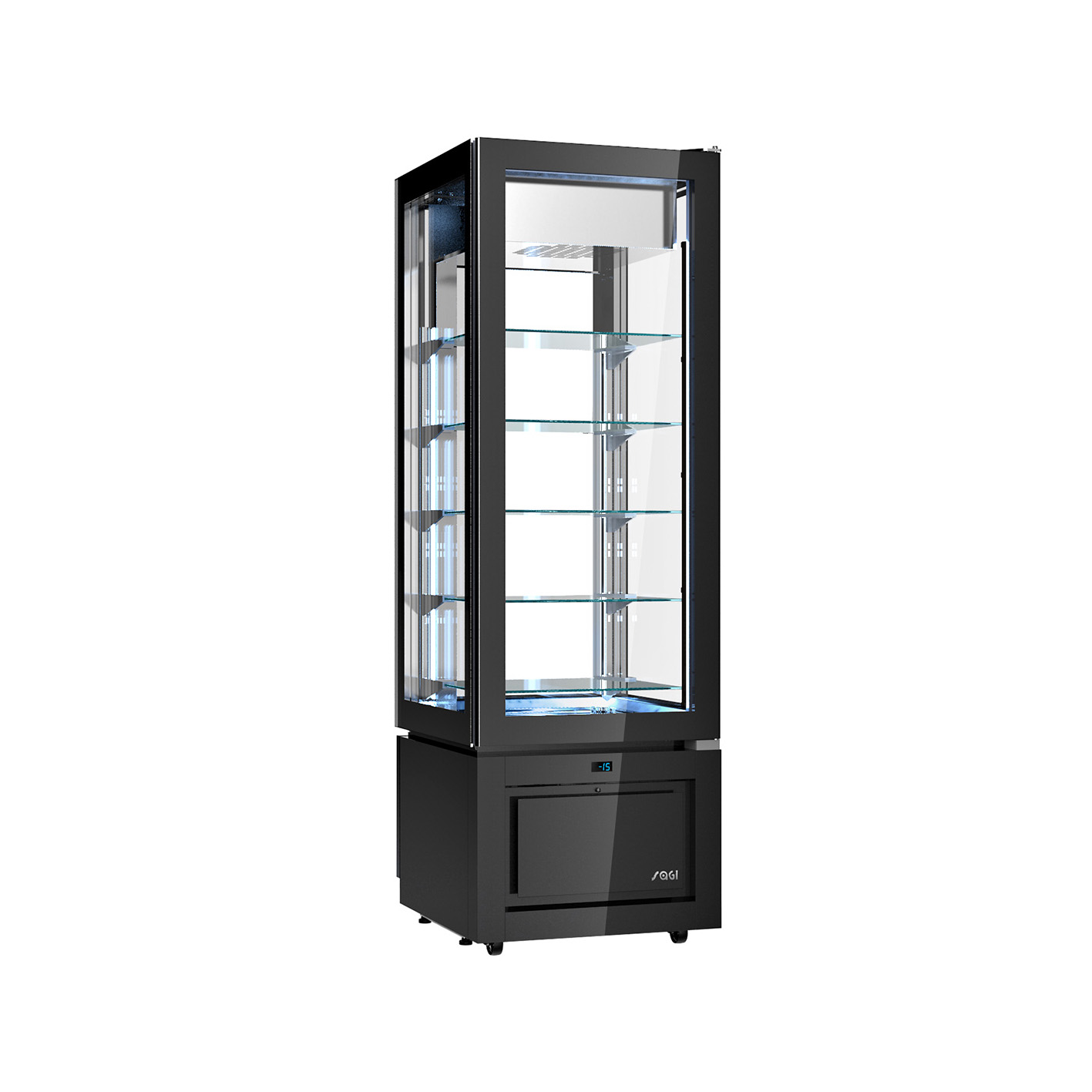 Vitrine Refrigerada Expositora Mista Slim Preta -22º/+5ºC